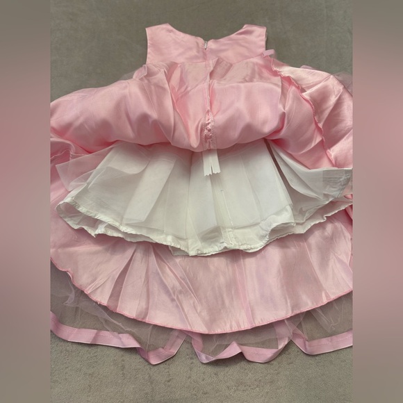 Girls Pink Tulle Party Dress Size 5 Flower Girl Birthday Formal Dress Easter - Picture 7 of 10